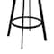 Armen Living Jermaine 26" Counter Height Swivel Bar Stool in Matt Black Finish with Gray Faux Leather 721535762002 - alternate 5